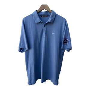 TravisMathew US Am Tour Championships Golf Shirt Mens XL Blue Performance Polo